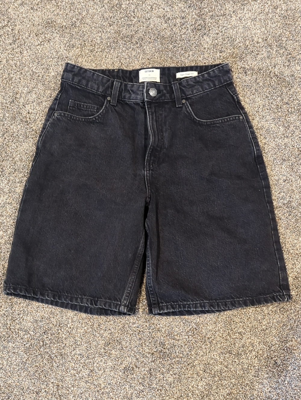 Cotton On Black Denim Jean Shorts Size 26